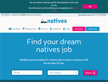 Tablet Screenshot of jobs.natives.co.uk